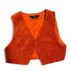 Vintage Ron leal cropped wool vest